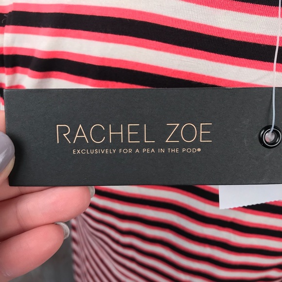 NWT Rachel Zoe knot front striped maxi dress M mat - Picture 7 of 8